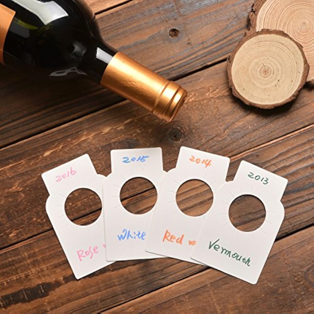 White Paper Wine Bottle Tags 200 Count Cellar Labels Bar Tools