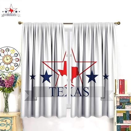 Amazon Com Winfreydecor Texas Star Decor Curtains By San Antonio