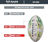 Ram Rugby Academy Training Ball Size 3 & 4 Hand Stitched 3-Ply High Grip view 2