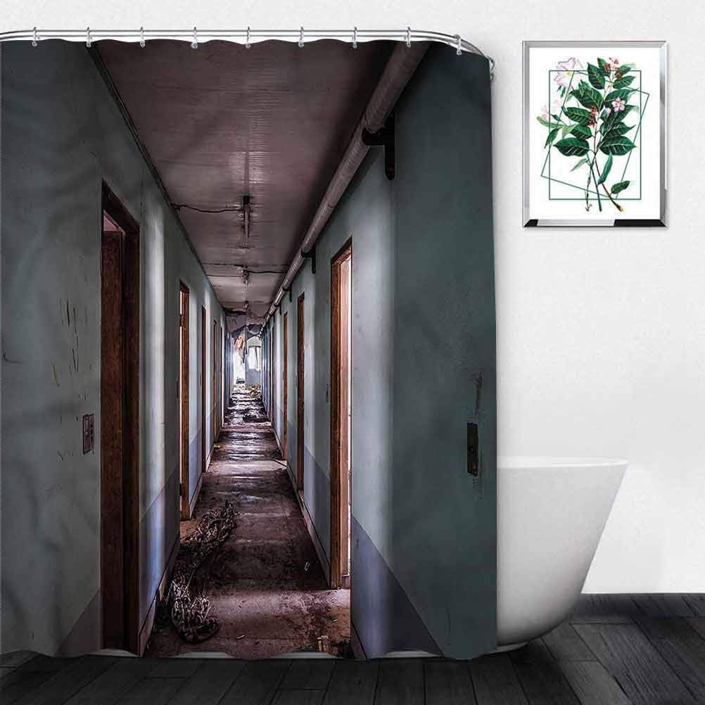Shower Curtains Fabric Rustic Psychiatric Hospital Asylum Waterproof