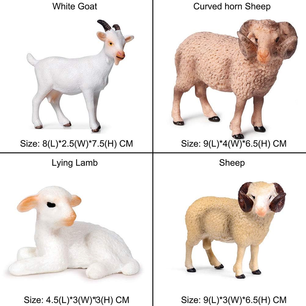 JOKFEICE Animal Figures 12 pcs Realistic Plastic Sheep Figurines Set Includes Shropshire Sheep - Image 4