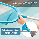 LATERN 60cm Pool Skimmer Net with Aluminum Pole Fine Mesh Green view 3