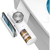 FEELSO Bidet Attachment for Toilet with Filter, Bidet Toilet Seat with Self-Cleaning Dual Nozzle (Frontal/Rear Wash), Ultra-Slim & Non-Electric Bidet Sprayer for Hard Water, Adjustable Water Pressure
