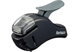 Kokuyo Stapleless Stapler, Harinacs Handheld Staple-Free, Up to 5 Sheets No Staple Binding, Portable Holeless Compact Alpha, Black, Japan Import (SLN-MSH305DB)