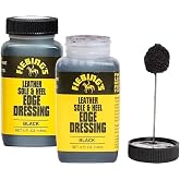 Fiebing's Leather Sole &amp; Heel Edge Dressing 2-Pack (4 oz) - Protective Glossy Shoe Finish - Includes Brush Applicator
