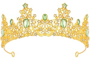 Didder Green Gold Princess Tiaras and Crowns for Women and Girls Birthday Tiara Crown Halloween Costume Party Prom