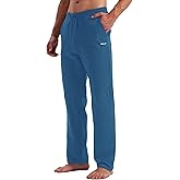 Willit Men's Cotton Yoga Sweatpants Athletic Pants Open Bottom Exercise Lounge Pants Loose Male Sweat Pants with Pockets