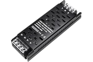 VOEWT 12V 60W Power Supply 100V-125V AC to 12V DC Converter,Quiet and Small LED Driver, Transformer Low Voltage Output for Strip Light,Lamp,Radio