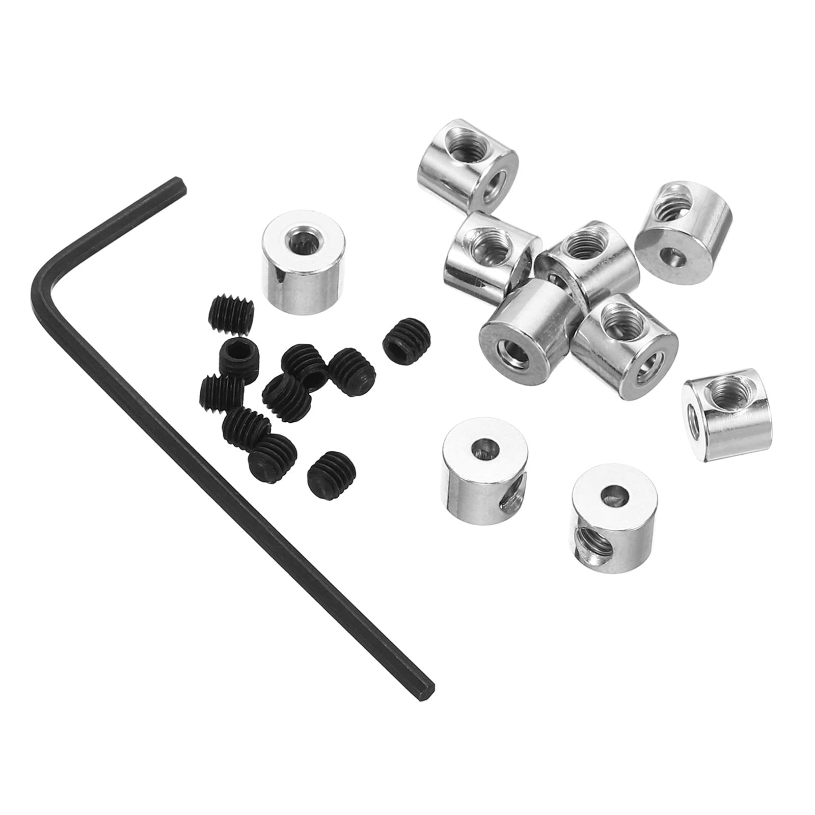 PATIKIL 6x5mm Metal Locking Pin Keepers, Backs Locking Clasp Butterfly Clutch Lapel Backing Brooch Holder for Uniform Badge Hat Tie, Silver Tone