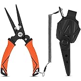 KastKing Paradox Fishing Pliers, Angled Fish Lip Gripper, Saltwater Resistant 420 Stainless Steel Fishing Tools, Fishing Pliers Hook Remover with Ergonomic Handle, Fishing Gifts for Men