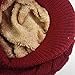 HINDAWI Women Winter Warm Knit Hat Wool Snow Caps With Visor, Red, one size