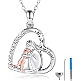 Sterling Silver Dog Urn Necklace for Pet Ashes - S925 Pet fur Cremation Memorial Keepsake Pendant Jewelry Gifts for Women Loss Puppy