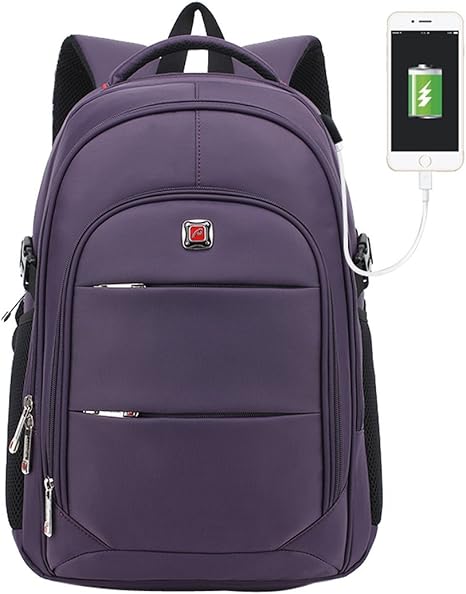 purple travel backpack
