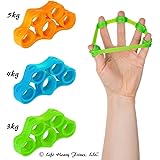 Finger Stretcher Hand Resistance Bands, FREE MINIEBOOK.ON using Extender Exerciser. 3 Pack Finger Grip trainer is great for Rehabilitation Relieve Joint Pain, Injury Stress Relaxation, Gripper Set.