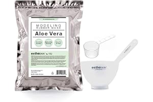 estheSKIN Peel Off Type Modeling Mask Powder for Facial, Skin Care, Professional Size, 35oz (2.2Pound) 1kg, 1 pack with 3pcs 