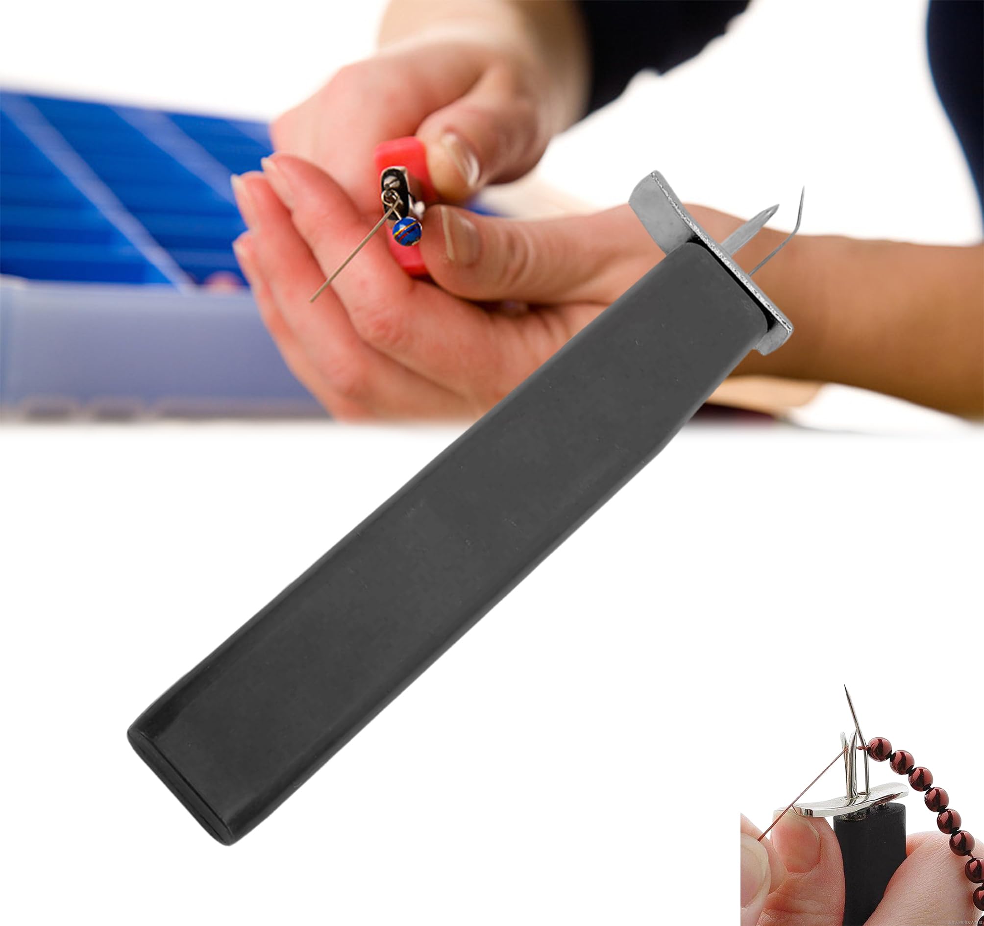 Bead Knotting Tool Jewellery Making Tools Jewellery Making Tools Create Safety Knots for Silicone Beads Bead Knotting Tool Create Easy to Use Pearl for DIY Jewelry Pearl Stringing Crafts (Black)