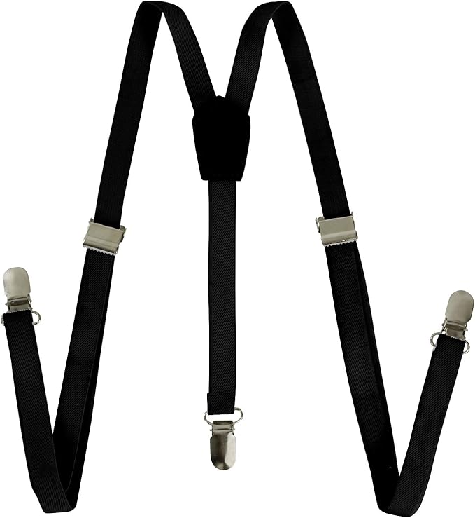 thin black suspenders