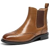 U-lite Womens Fall Winter Comfortable Stylish Leather Chelsea Ankle Boots Women Booties