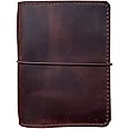 newestor Travelers Notebook Cover with Inner Pockets, Card Slots and Pen Holder, Passport Size, Dark Brown