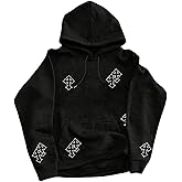 SOLY HUX Men's Goth Graphic Hoodies Long Sleeve Hooded Shirts Baggy Sweatshirts Streetwear