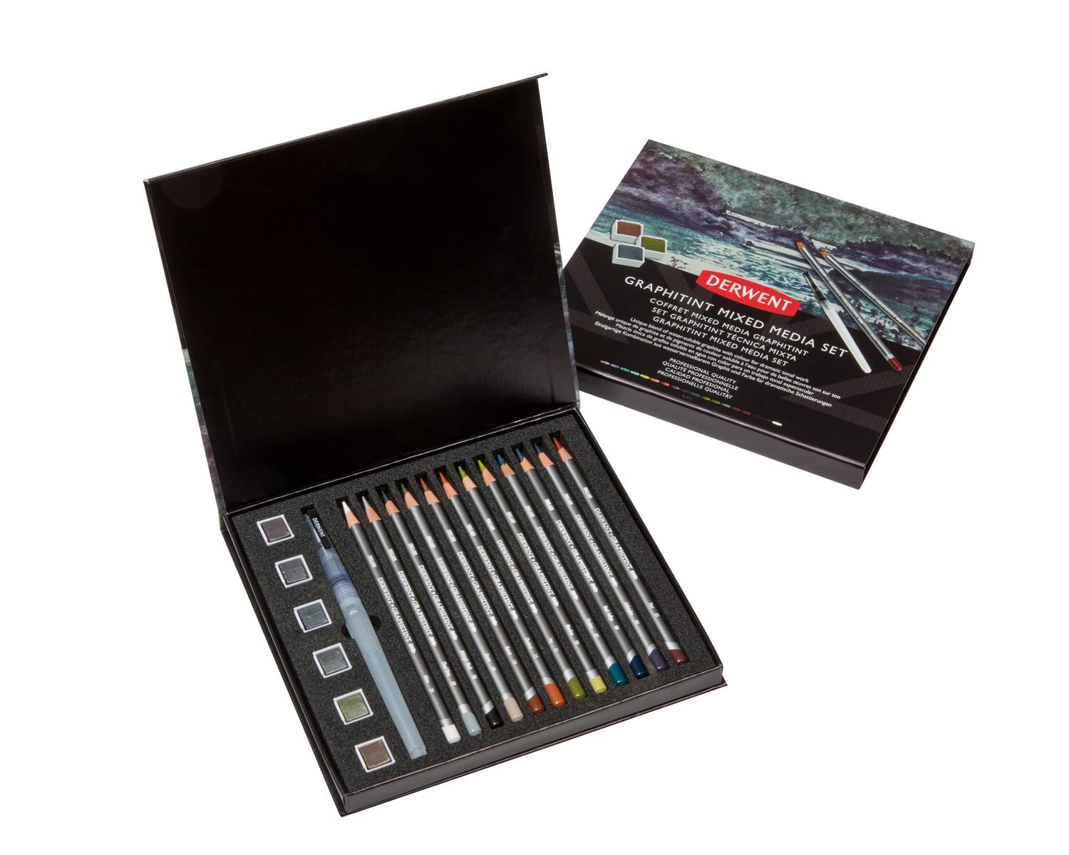 Derwent Graphitint Mixed Media Set, Multicolour, One Size, 2305949,19 Piece Set
