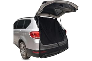 TNAIYH Car Tailgate Mesh Screen, Breathable Magnetic Vehicle Mesh Tent for Tailgate UV Sun Protection, Portable Privacy Automotive Net Cover Accessories, Universal for SUV RV Truck