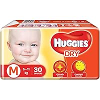 Huggies New Dry, Taped Diapers, Medium Size, 30 Count