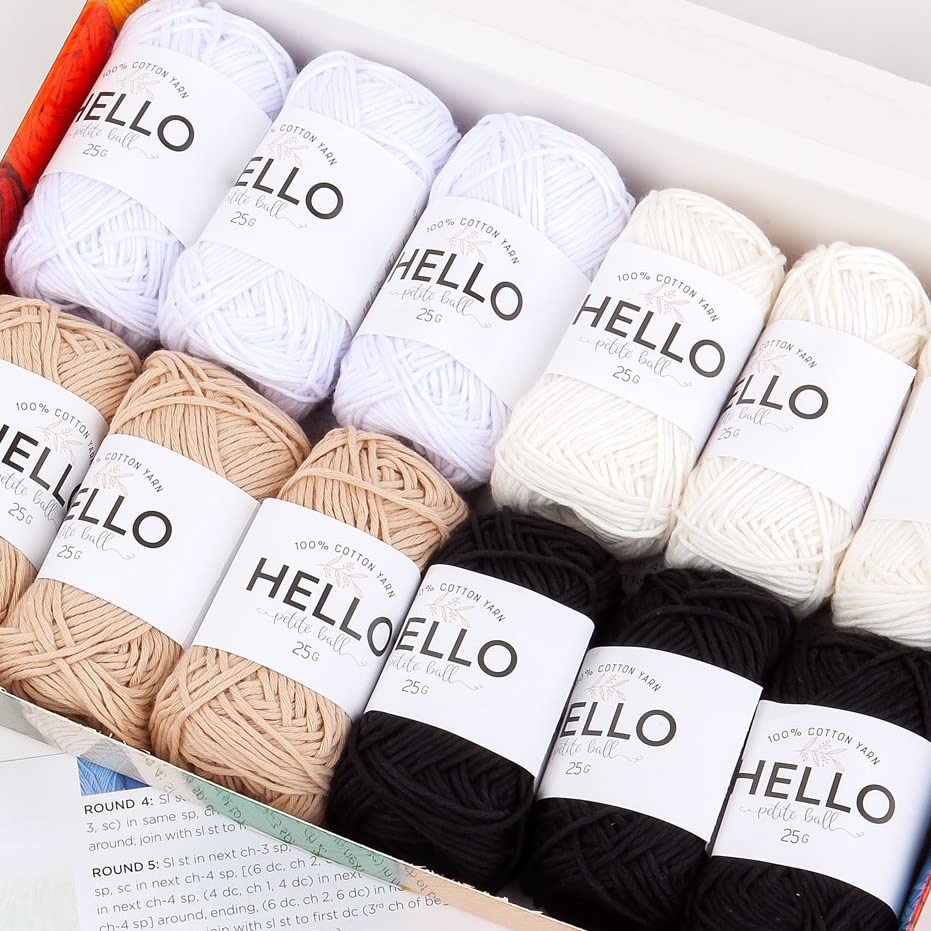 Hello 100% Cotton 12 Ball Yarn Pack - Essentials