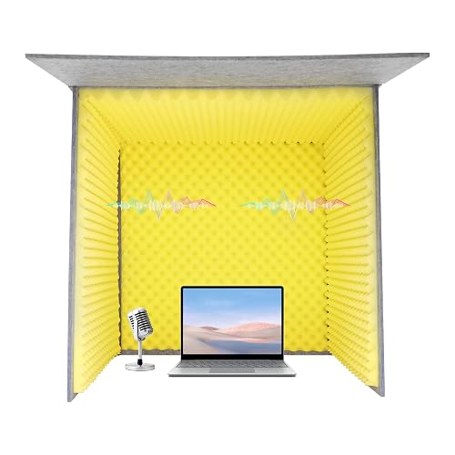 Desktop Soundproof Cover, Isolation Booth, Portable Vocal Recording ...