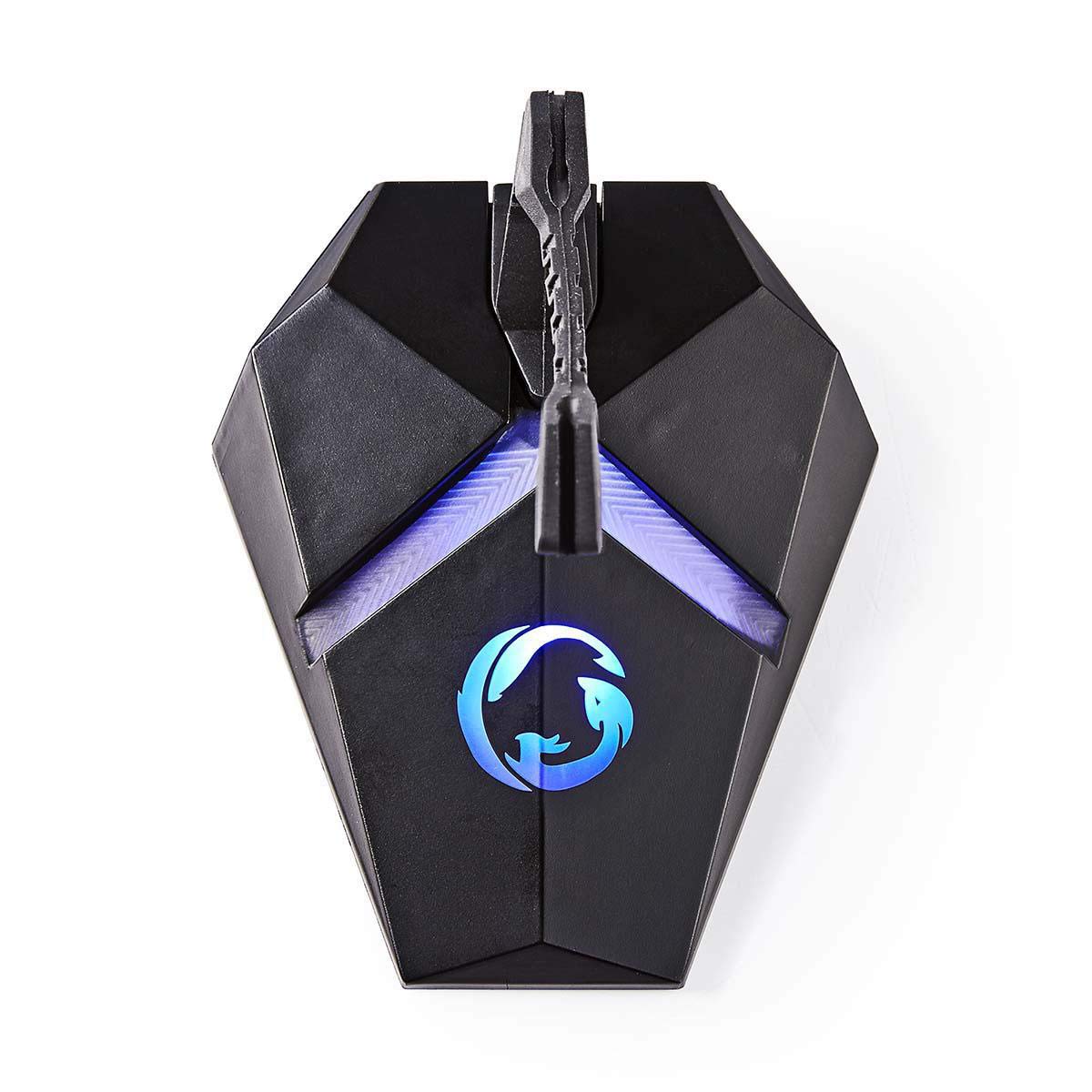 NEDIS Gaming Mouse Bungee with 3 USB hub, Backlit lights and Flexible Clamp