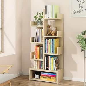 Jeterndy Estantería de Piso con Forma de árbol para Libros, estanterías