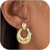 Awinesn Clip on Earrings for Women Hypoallergenic Statement Retro Clip Earrings 14K Gold/Silver Plated Hoop Dangle Earrings 5A Cubic Zirconia Round Multiple Styles for Women Fashion Trendy Jewelry Gifts