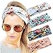 4 Pack Women Headband Boho Floal Style Criss Cross Head Wrap Hair Band Set2