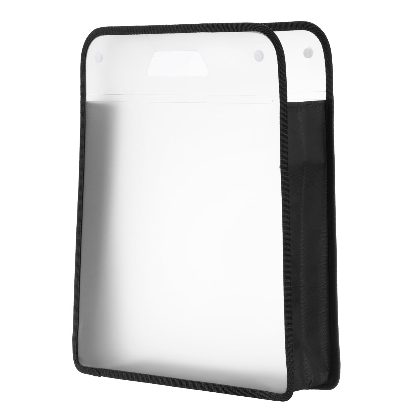 PATIKIL Scrapbook Paper Storage Organizer, Rectangular Scrapbook Organizer for 12x12" Sheet Paper Vinyl Storage with Handle for Scrapbook File Vinyl Paper Card Stock, Black