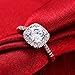 One Cent Online Eternal Love Women's 18K Rose/White Gold Plated CZ Crystal Engagement Rings Best Promise Rings Anniversary Wedding Bands for Lady Girl