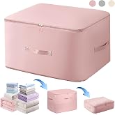 Ultra Space Saving Self Compression Organizer,Storage Bags,Heavy Duty Moving Bags,Storage Tote for Space Saving, Self Compression Moving Organizer Bags for Comforters,Clothes, Blankets(Pink, XL)