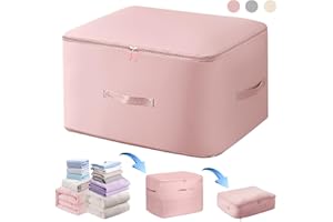 TPTAL Ultra Space Saving Self Compression Organizer,Storage Bags,Heavy Duty Moving Bags,Storage Tote for Space Saving, Self Compression Moving Organizer Bags for Comforters,Clothes, Blankets(Pink, XL)