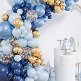 Balloon Garland Navy Blue and Gold Arch Kit 104pcs Birthday Space Theme view 7