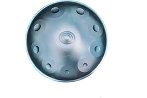 AS TEMAN HANDPAN, Handpan drum instrument in D Minor 10 Notes 432Hz 22 inches Steel Hand Drum with Soft Hand Pan Bag, 2 handpan mallet,Handpan Stand,dust-free cloth