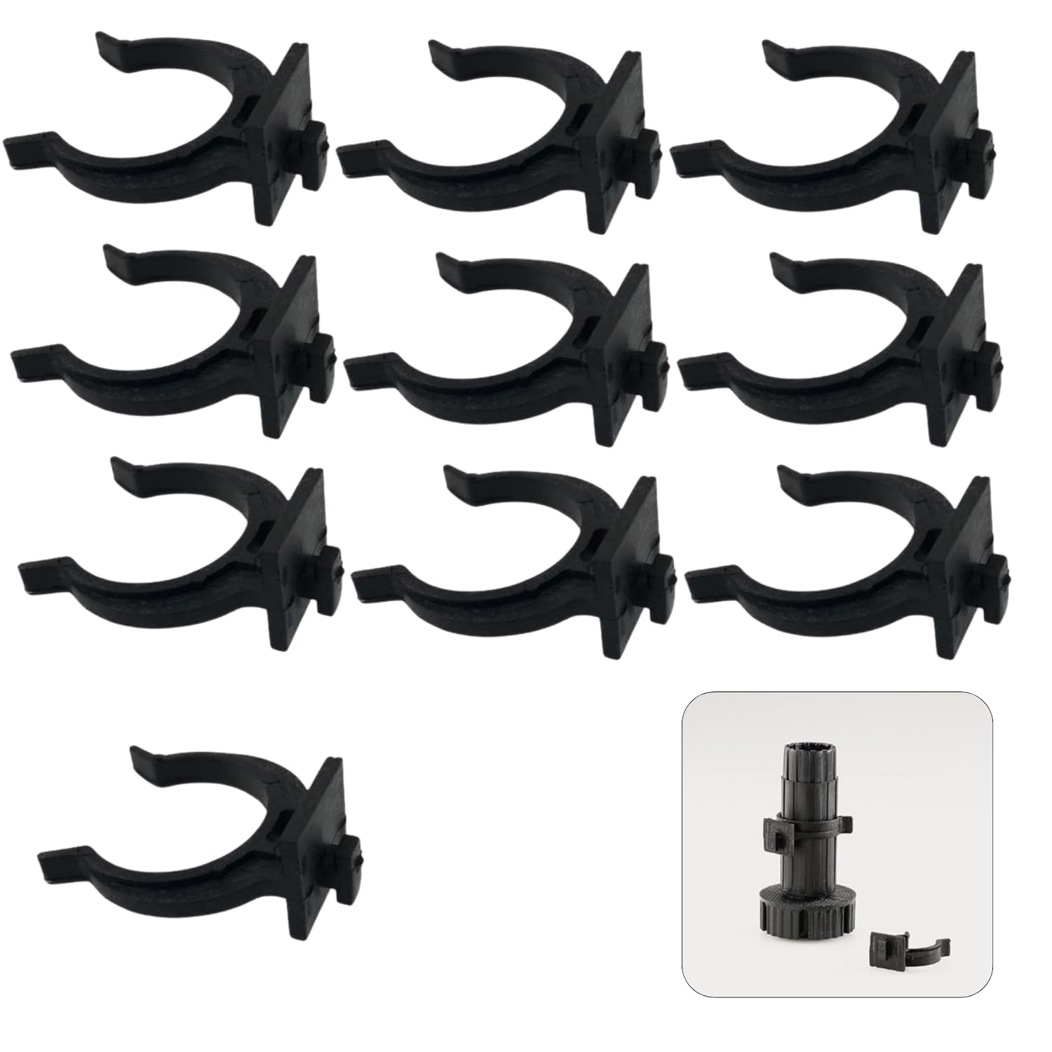 Evotrade Hook for Kitchen Plinth, Universal ABS Clip for Feet Plastic Plinth, Quick Snap Assembly (Pack of 10) Made in Italy