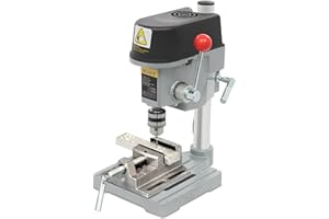 Jiabailie Mini Electric Bench Drill Stand,Bench Wood Drilling Machine,3-Speed Benchtop Drill Press Table,340W Portable Precision Drilling Machine,Drill Workbench for Metal Drilling,Jewelry Making