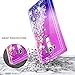 LG G4 Case w/[Tempered Glass Screen Protector], NageBee Glitter Liquid Quicksand Waterfall Floating Flowing Sparkle Shiny Bling Diamond Girls Cute Case -Purple/Blue
