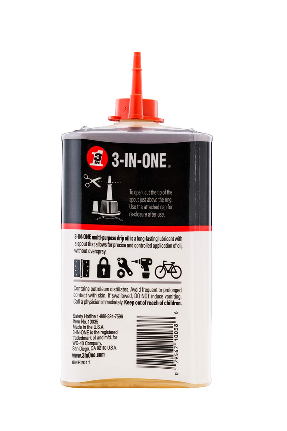 3-IN-ONE Multi-Purpose Oil, 8 OZ [12-PACK]