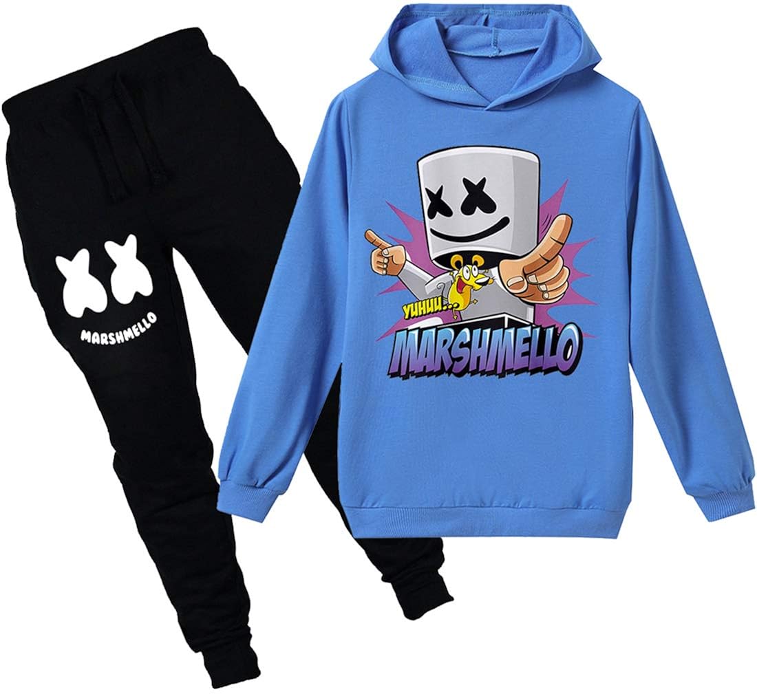 FLYCHEN Ragazzi e Bambine Tuta Sportiva Stile Marshmello DJ Suono Elettrico  EDM Cool Hip Hop Felpa con Pantaloni per Ragazzi Casuali Bambini e ragazzi  Abbigliamento sportivo berjaya.edu.my