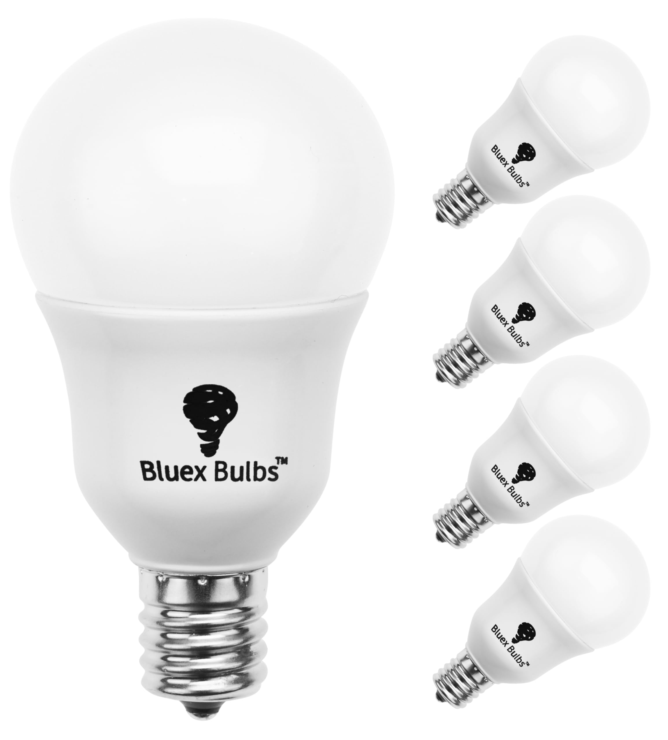 Photo 1 of 4 Pack BlueX G14 LED Bulb 4 Pack – E17 Intermediate Base, 6W (60W Equivalent), 600 Lumens, Non-Dimmable 120V Small Globe LED Bulb for Kitchen, Pendant Fixtures, Dinning Room (5000K - Daylight)