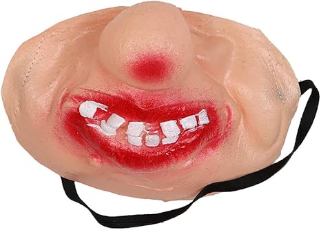 Amazon Zoooom コスプレ 用 ハーフ マスク 変 顔 イベント ハロウィン 怖い 変装 簡単 カンタン 装着 おもしろ 面白 グッズ 口 マウス パーティー 半分 口元 便利 キモい 気持ち悪い 不気味 雰囲気 不細工 Gタイプ Zm Haromas G