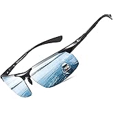 DUCO Mens Sunglasses Polarized Sports Fishing Running Driving Carbon Fiber Sunglasses for Men UV400 Protection DC8277