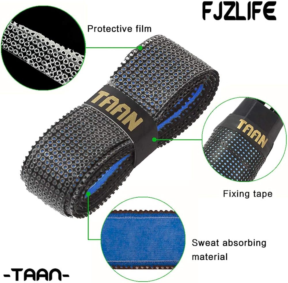 FJZLIFE Tennis Racket Grip in The TAAN Series-Classic -Perforated Super Absorbent-Ultra Cushion Replacement Tennis Overgrip for Badminton, Squash, Baseball, Table Tennis, Bike and More : Sports & Outdoors
