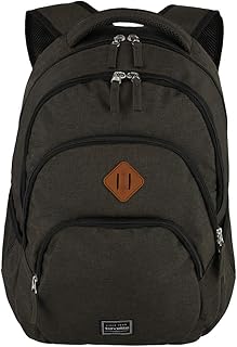 travelite Rucksack Handgepäck mit Laptop Fach 15,6 Zoll, Gepäck Serie BASICS Daypack Melange: Modischer Rucksack in Melange Optik, 096308-60, 45 cm, 22 Liter, Schwarz(Braun)
