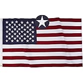 Homissor American Flag Cotton Flags 2x3 Ft USA Flags Embroidered Star Heavy Duty US Flag Sewn Stripes for Indoor